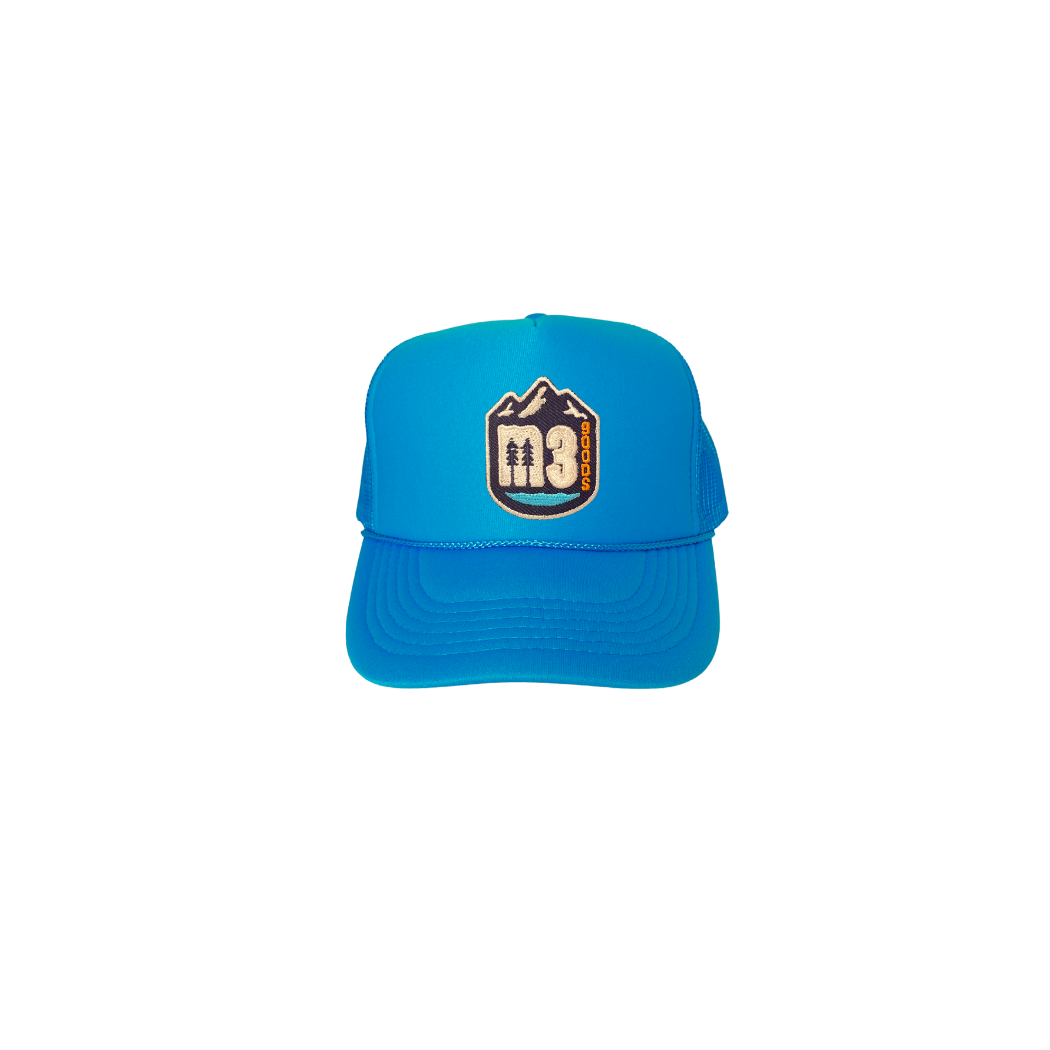 m3 goods logo PNW Trucker Hat