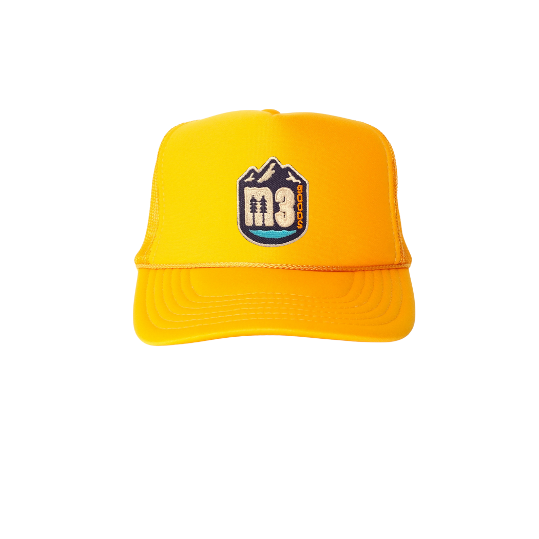 m3 goods logo PNW Trucker Hat