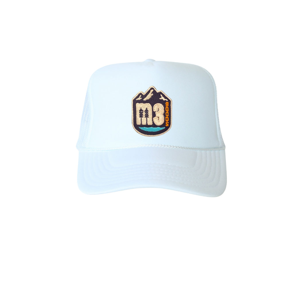 m3 goods logo PNW Trucker Hat